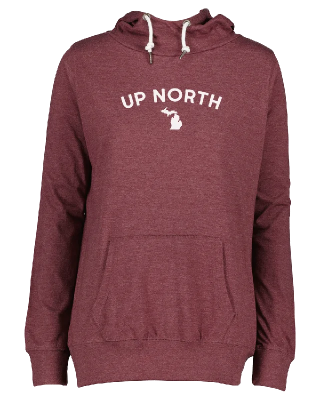 Versatile Comfort Women's Up North Funnel Neck Hooded Long Sleeve