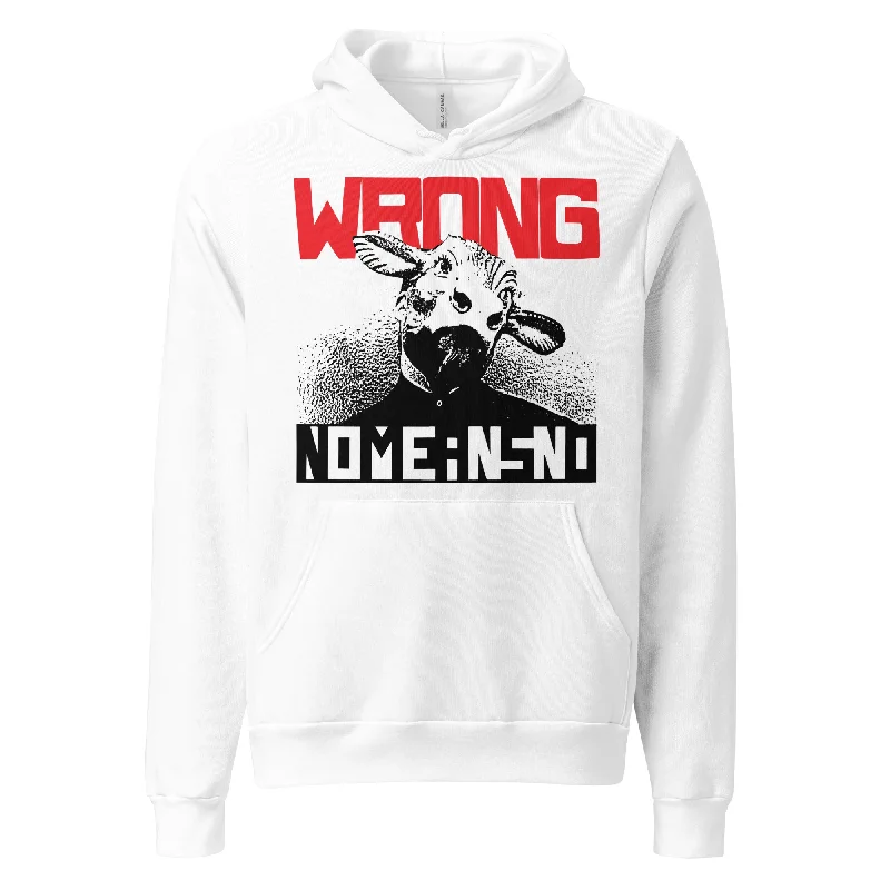 Cozy Shirts NOMEANSNO "Wrong" White Pullover Hoodie